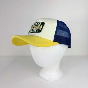 Deus Ex Machina Trucker Hat Men’s Blue Yellow Snapback Casual Surfer Biker